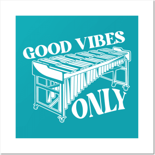 Vintage Good Vibes Only // Funny Vibraphone Player // High School Marching Band Posters and Art